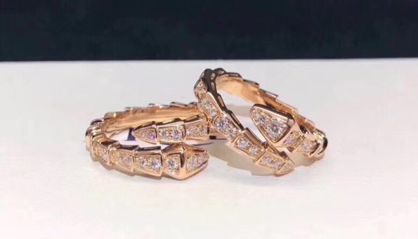 Bvlgari SERPENTI RING Dupe, Rose Gold& White Gold