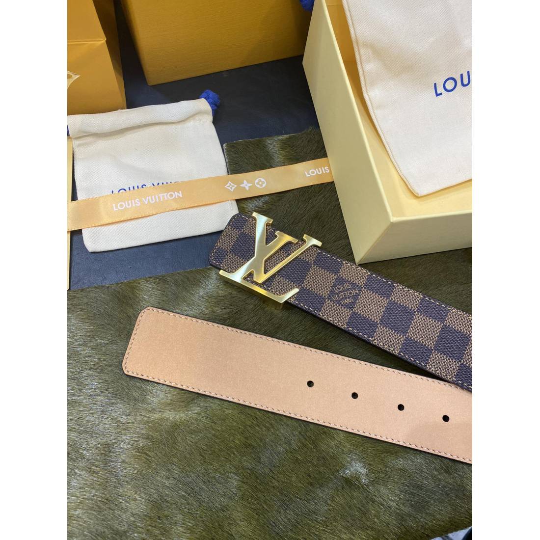 LV Classic Sand Bottom Louis Men's Belt 40 MM