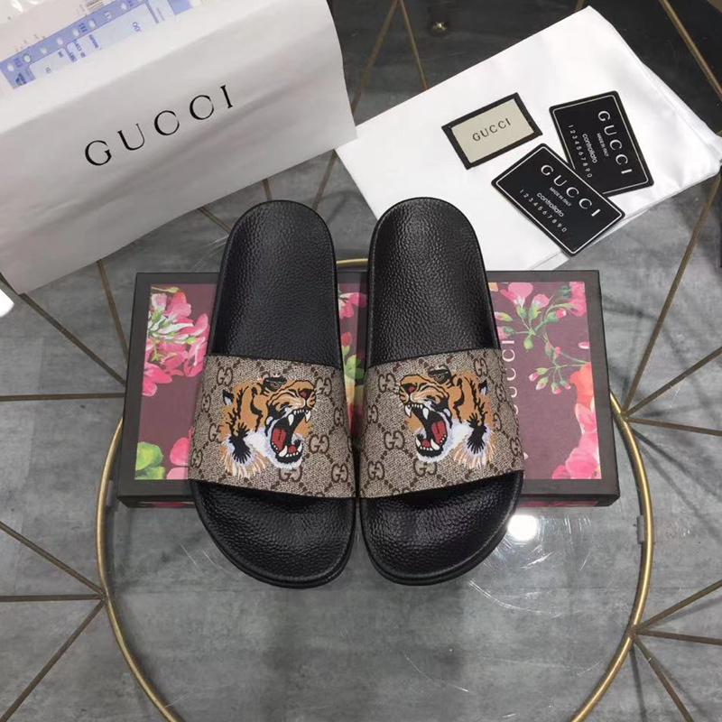 Gucci GG Blooms Supreme Floral Slide Sandal 408508 (Replica)