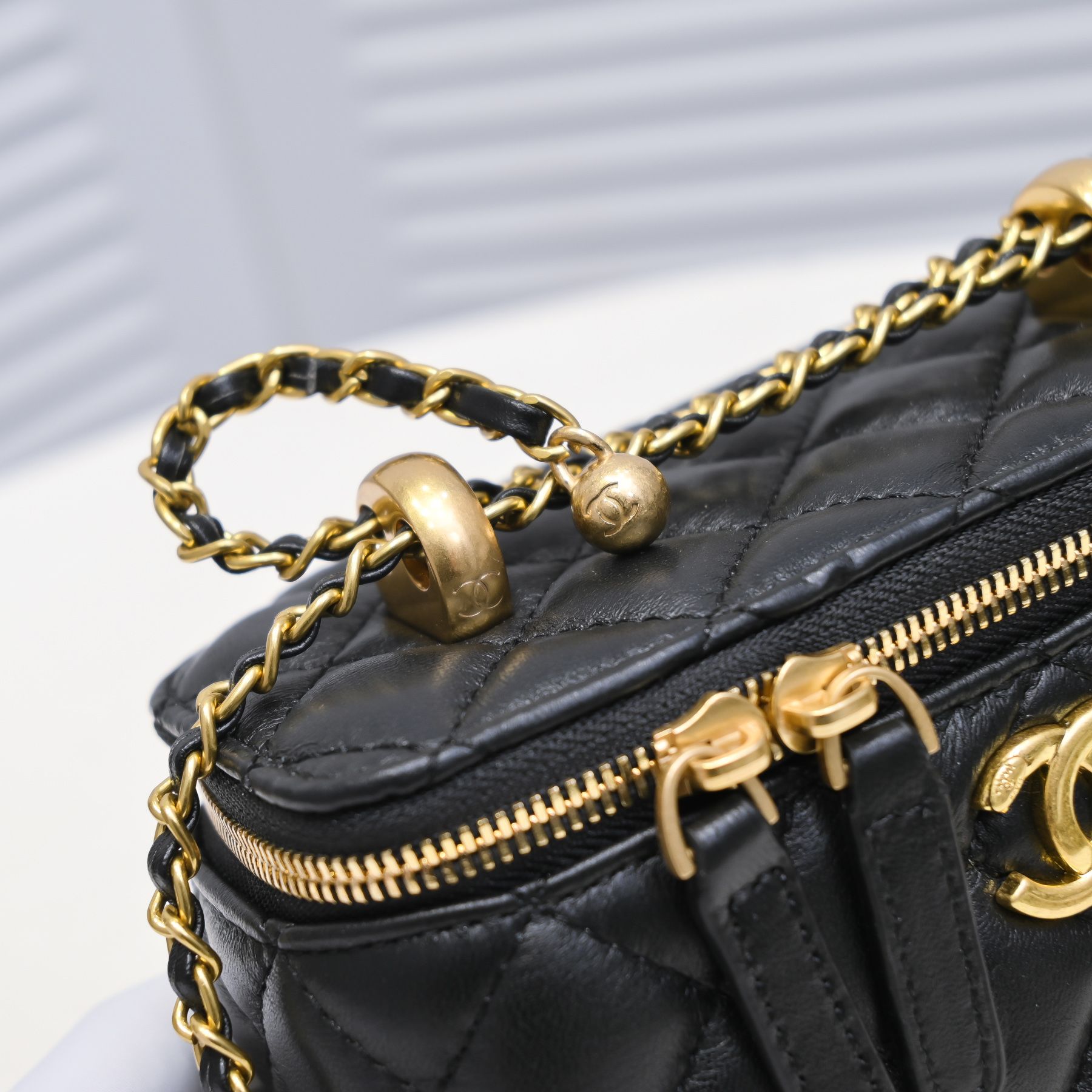 Chanel Cosmetics Box Makeup Shoulder Bag Handbag