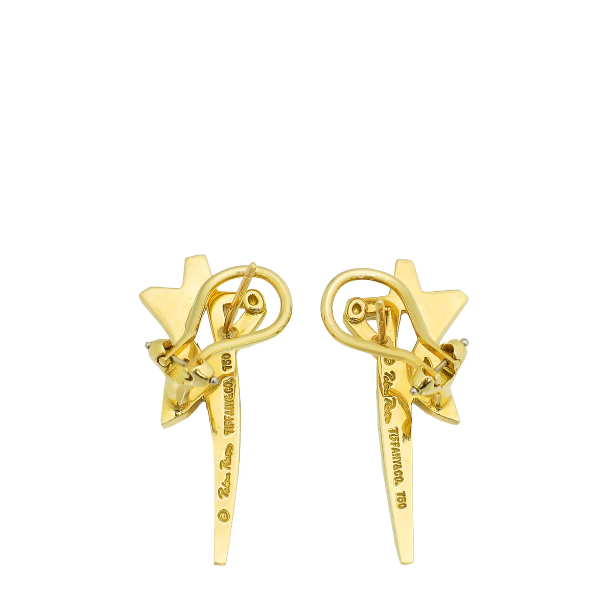 Tiffany & Co 18K Yellow Gold Paloma Picasso Shooting Star Earrings