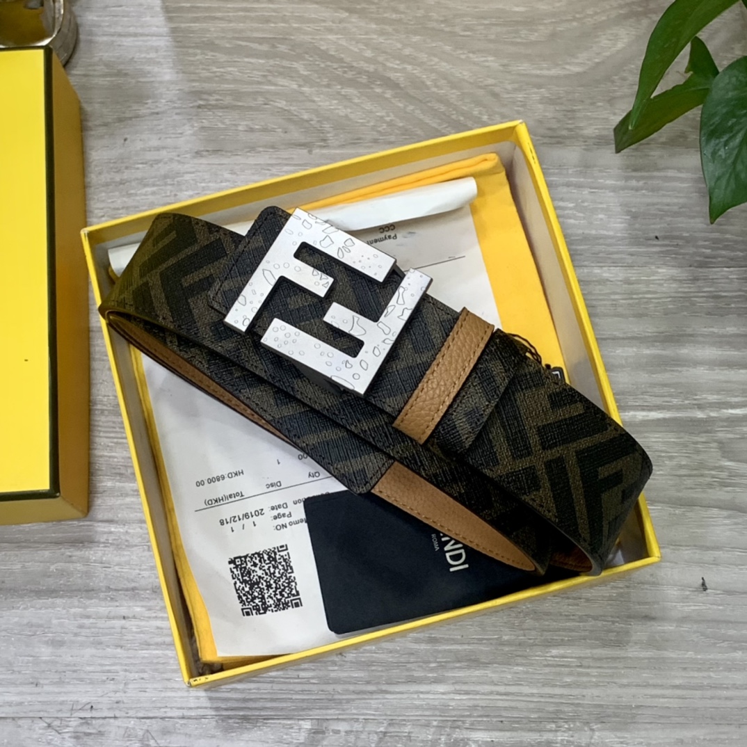 Fendi Leather Belts 1:1 Mirror Version