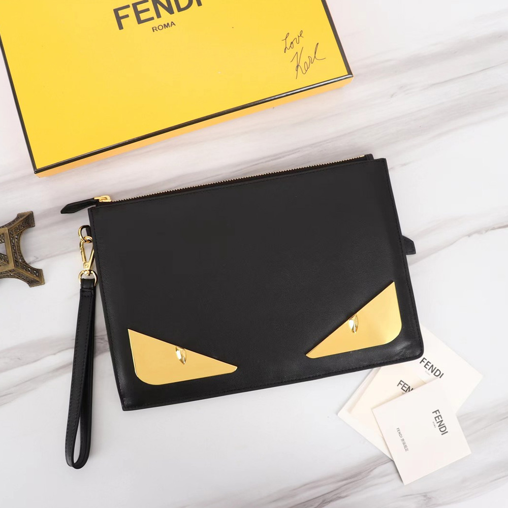 FENDI Printed Canvas Clutch Toiletry Bag(Replica)