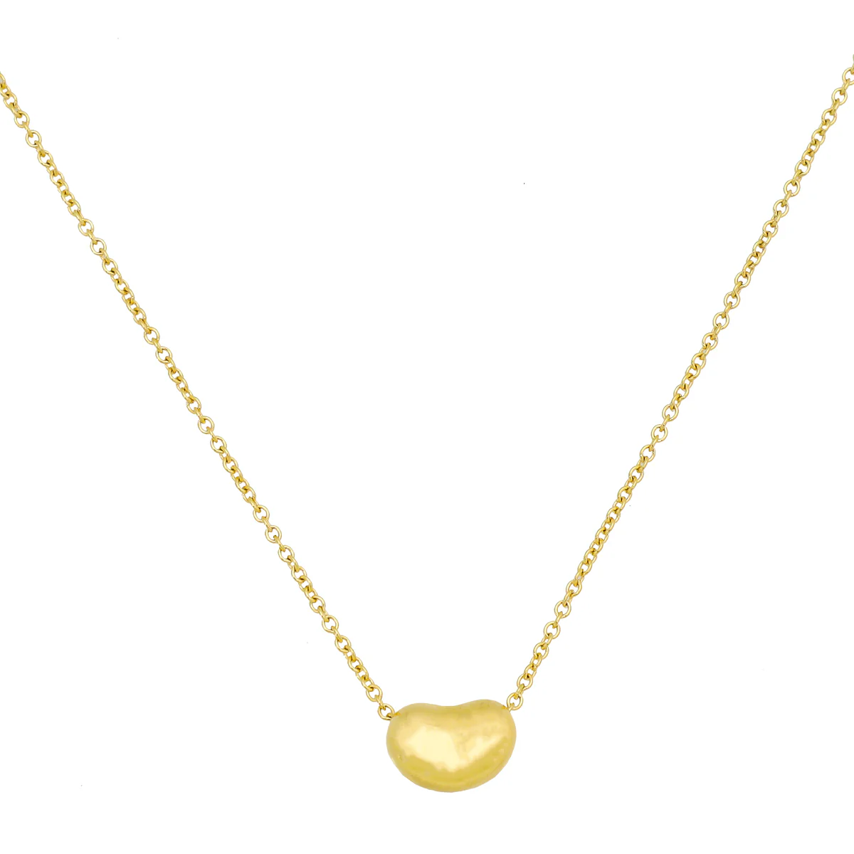 Tiffany & Co 18K Yellow Gold Elsa Peretti Bean Pendant Necklace