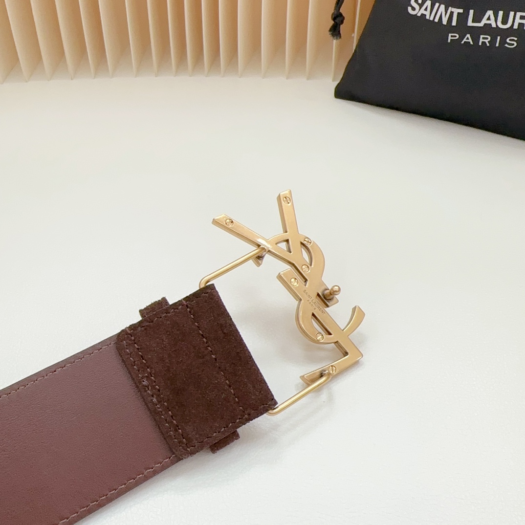 YSL Saint Laurent Leather Belts 1:1 Mirror Version