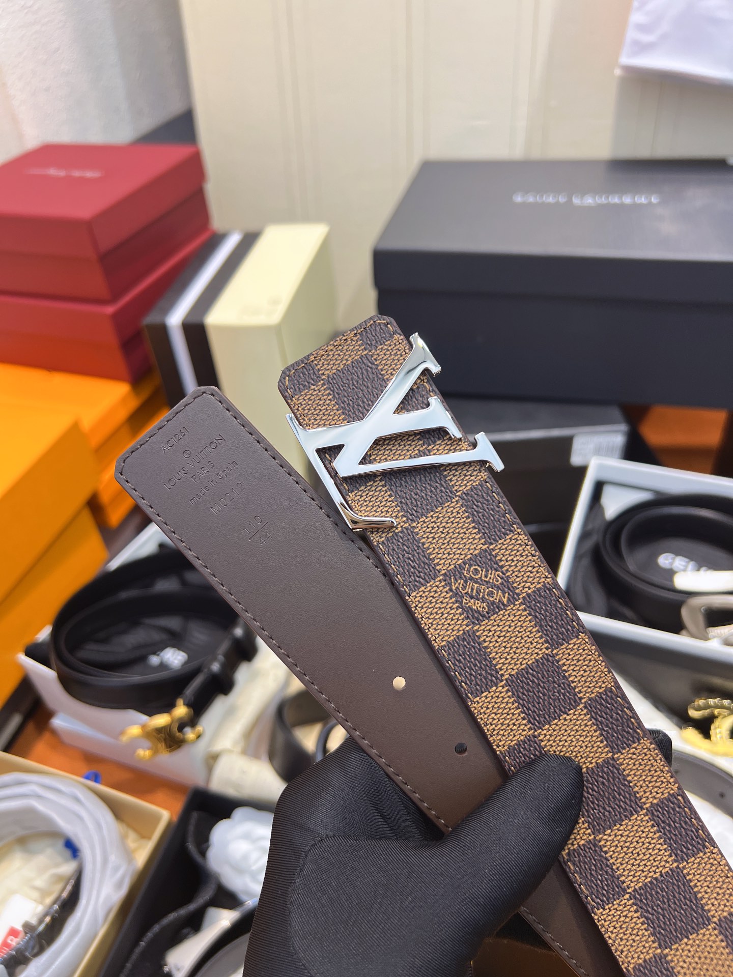 Louis Vuitton LV Leather Belts 1:1 Mirror Version