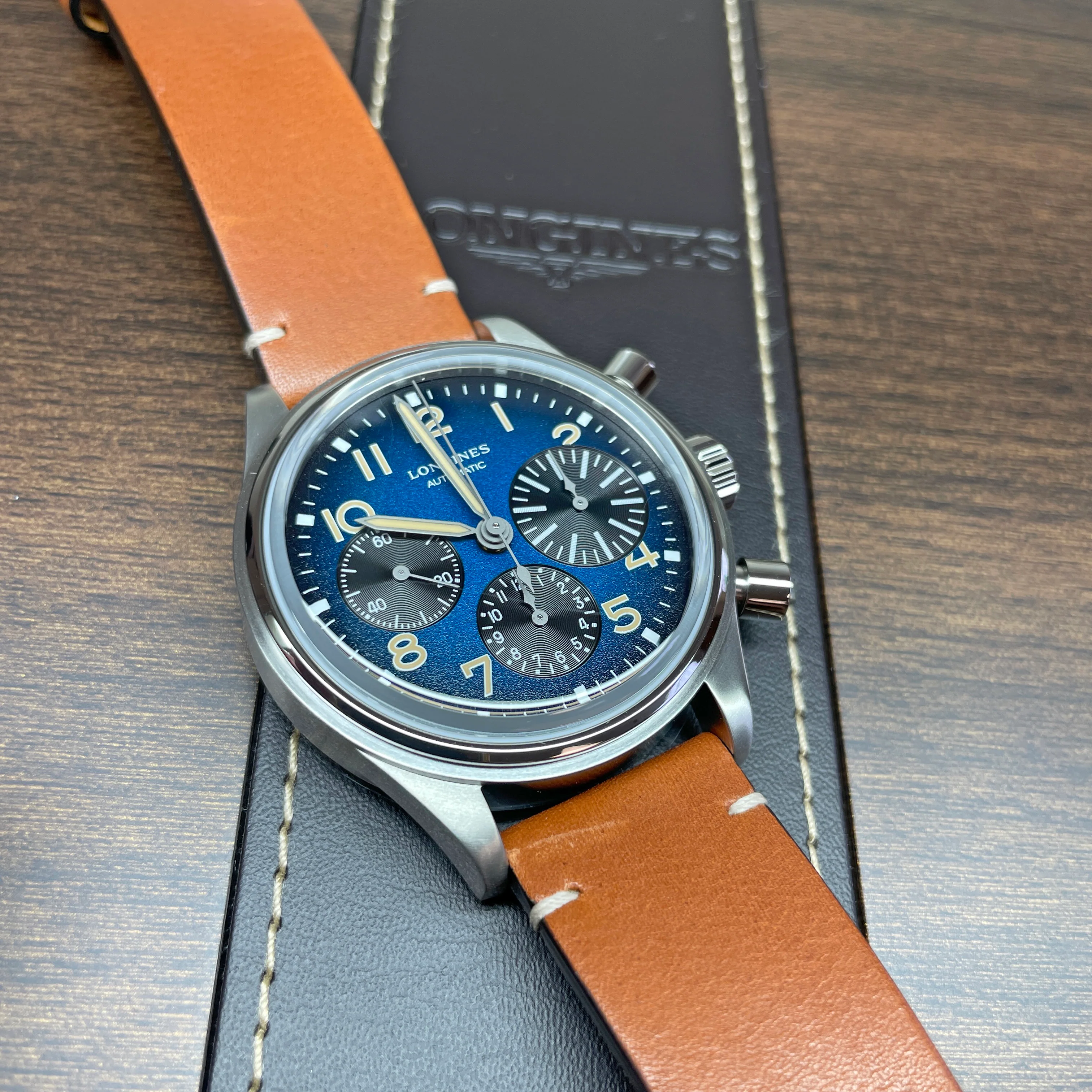 Avigation Bigeye 41MM Automatic Blue Petroleum Dial Watch L28161932