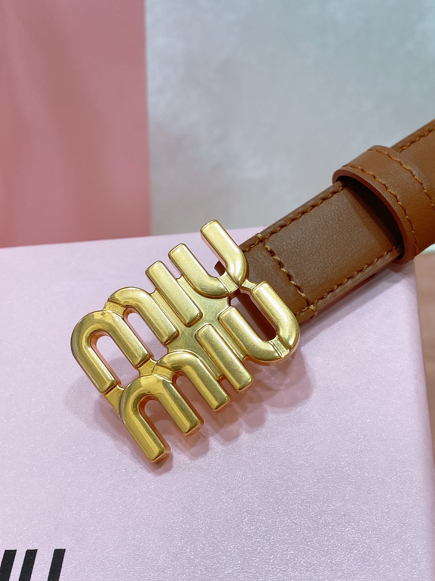 MiuMiu Leather Belts 1:1 Mirror Version