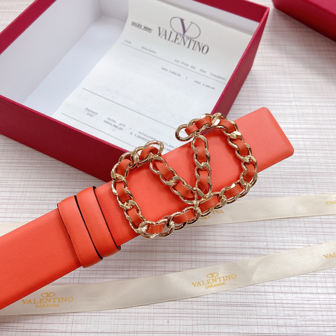 Valentino Leather Belts 1:1 Mirror Version