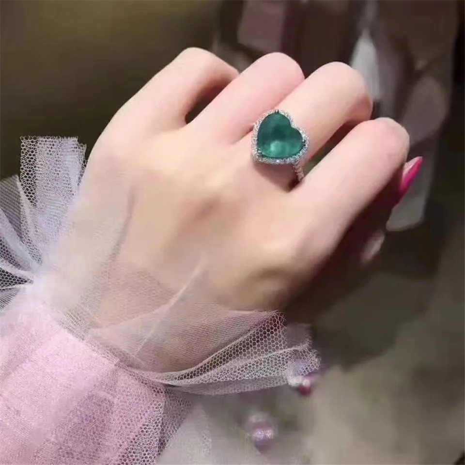 Replica Tiffany Heart Emerald Ring Crystals Edge Celebrity Price In USA