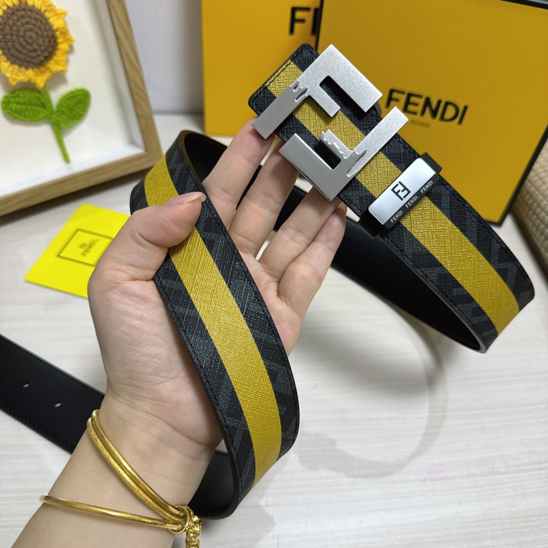 Fendi Leather Belts 1:1 Mirror Version