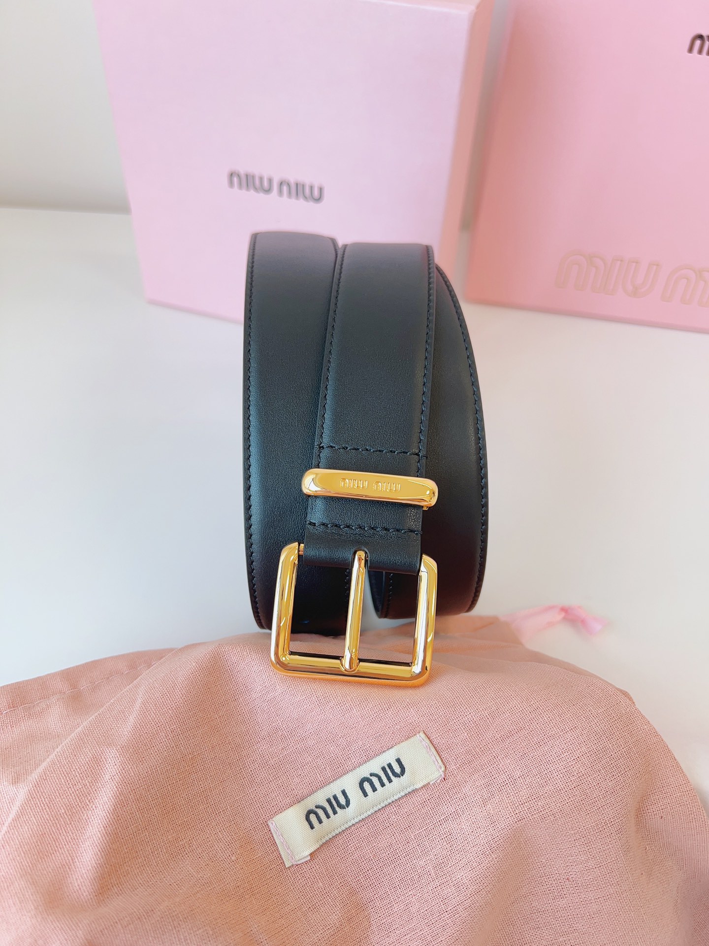 MiuMiu Leather Belts 1:1 Mirror Version