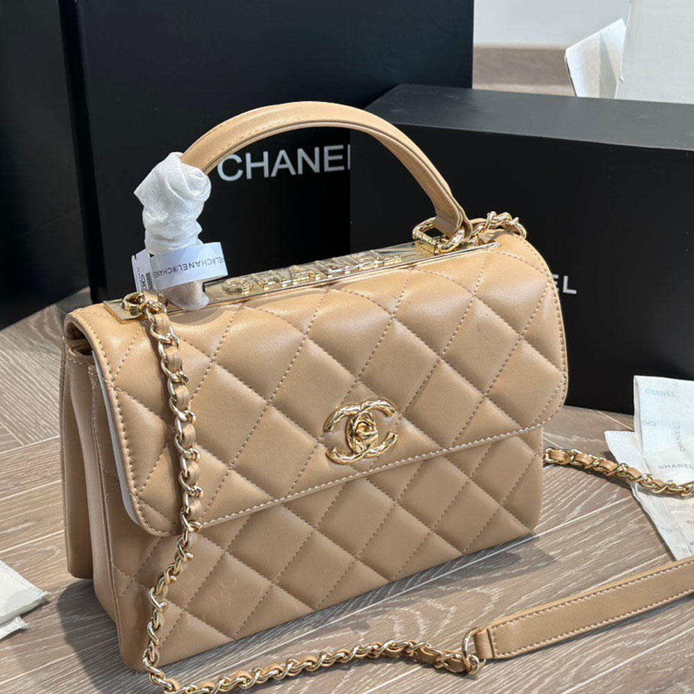 Chanel Lambskin Trendy CC Relief Handle Bag(Replica)