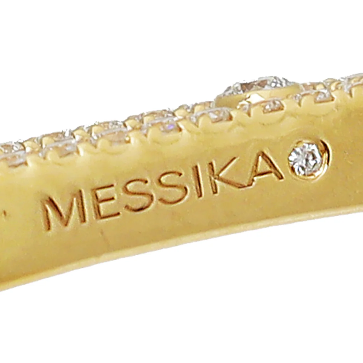 Messika 18K Yellow Gold Diamond Move Uno Pave Flex Small Bracelet