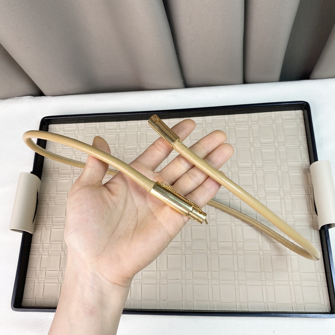 YSL Saint Laurent Leather Belts 1:1 Mirror Version