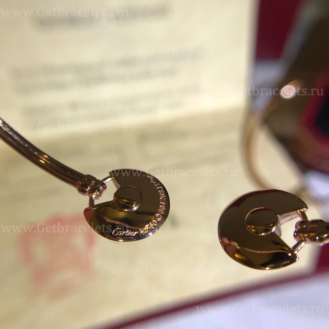 Copy Cartier Amulette de Cartier Bracelet Pink Gold Onyx White Mother-of Pearl Diamond