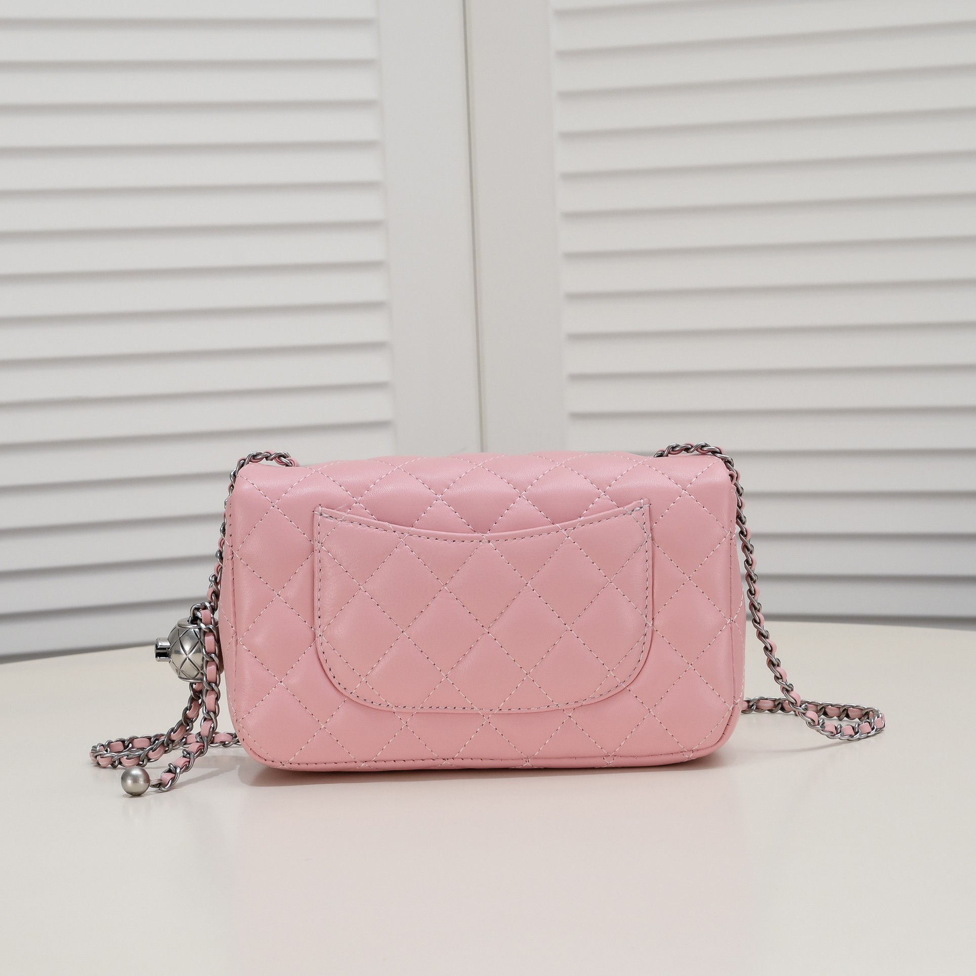 Chanel Cross Body Metal Ball Chain Shoulder Bag Handbag