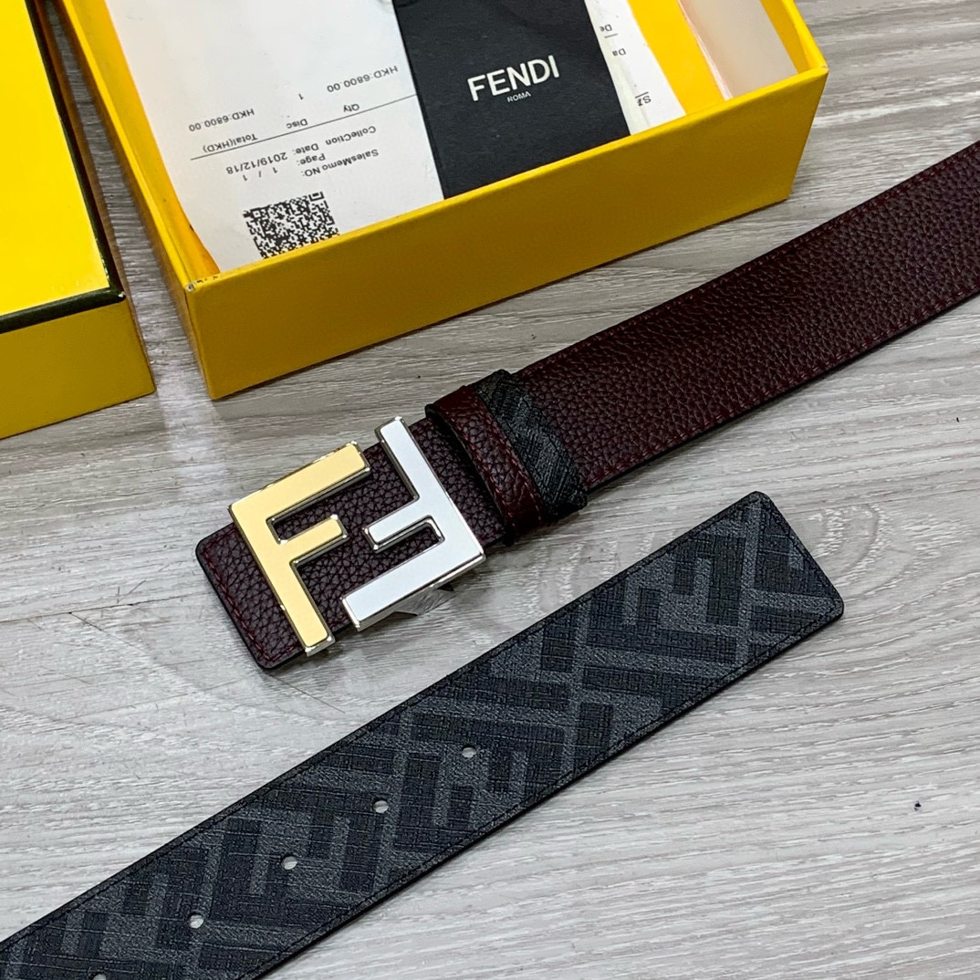 Fendi Leather Belts 1:1 Mirror Version