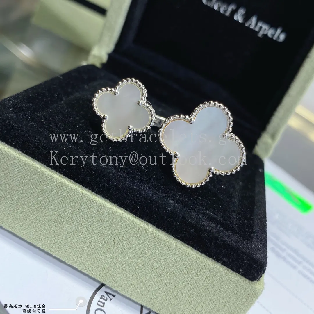 Van Cleef Arpels Magic Alhambra Between the Finger Ring Yellow Gold and White Gold