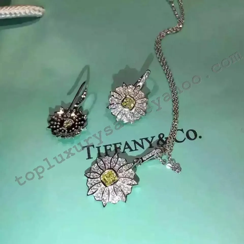 Tiffany & Co. Schlumberger Daisy Drop Earrings Yellow Lady Jewelry 30828364