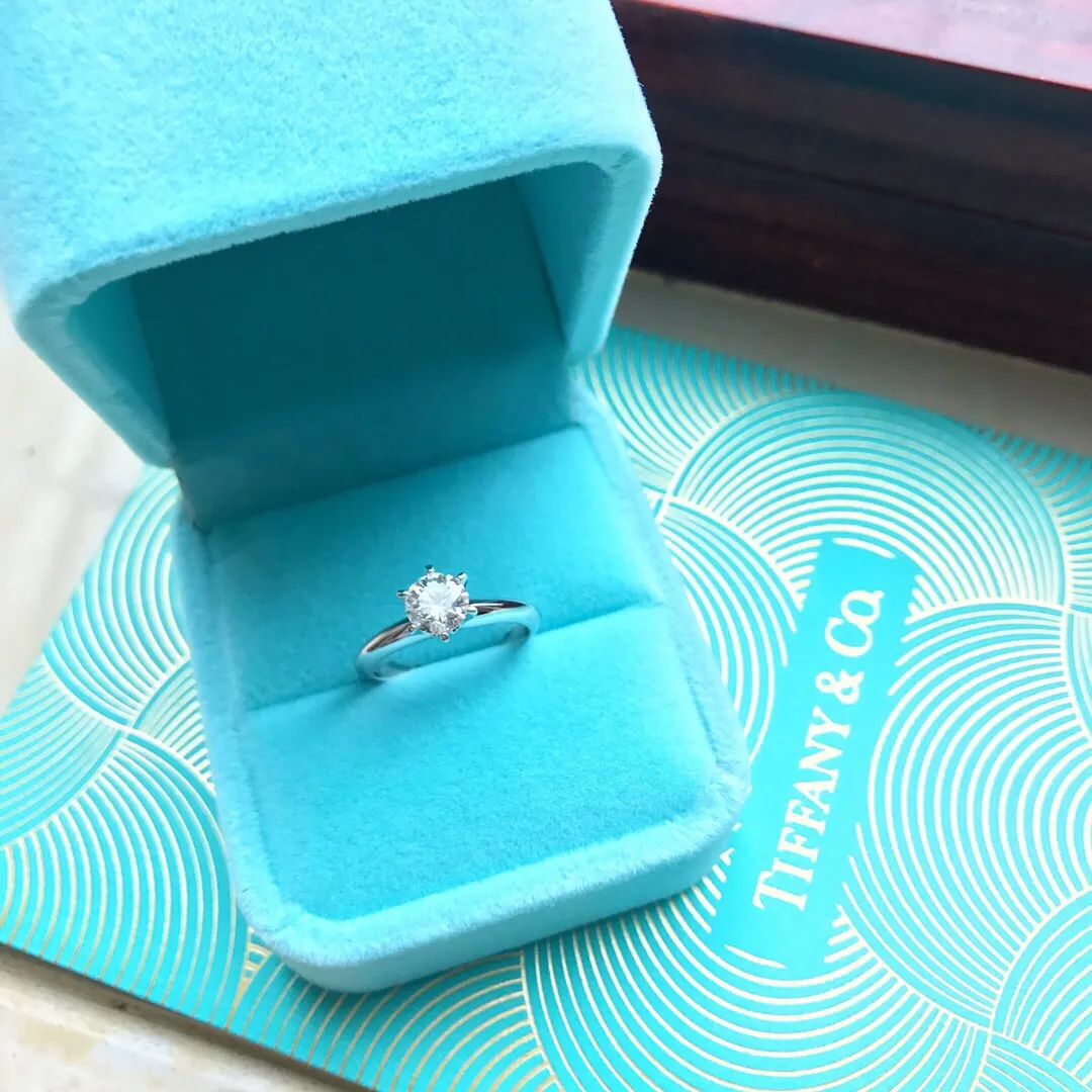 Tiffany Harmony Round Brilliant Engagement Ring in 925 Silver