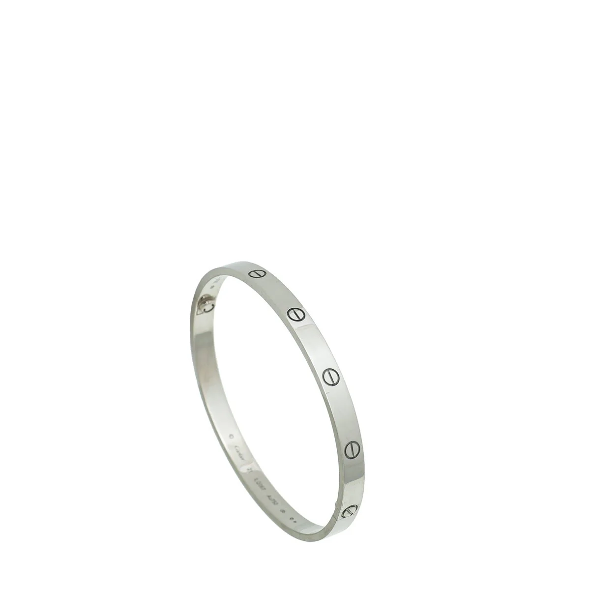 Cartier 18K White Gold Love Classic Bracelet 21