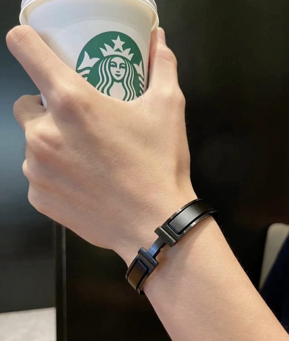 Hermes Bracelet Dupe, H Bracelet, Black Bracelet, Unisex Bracelet