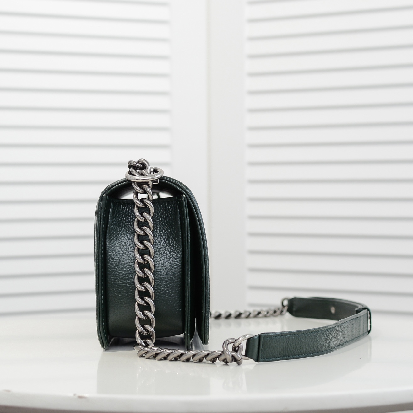 Chanel Leboy litchi or lychee pattern Shoulder Bag Handbag