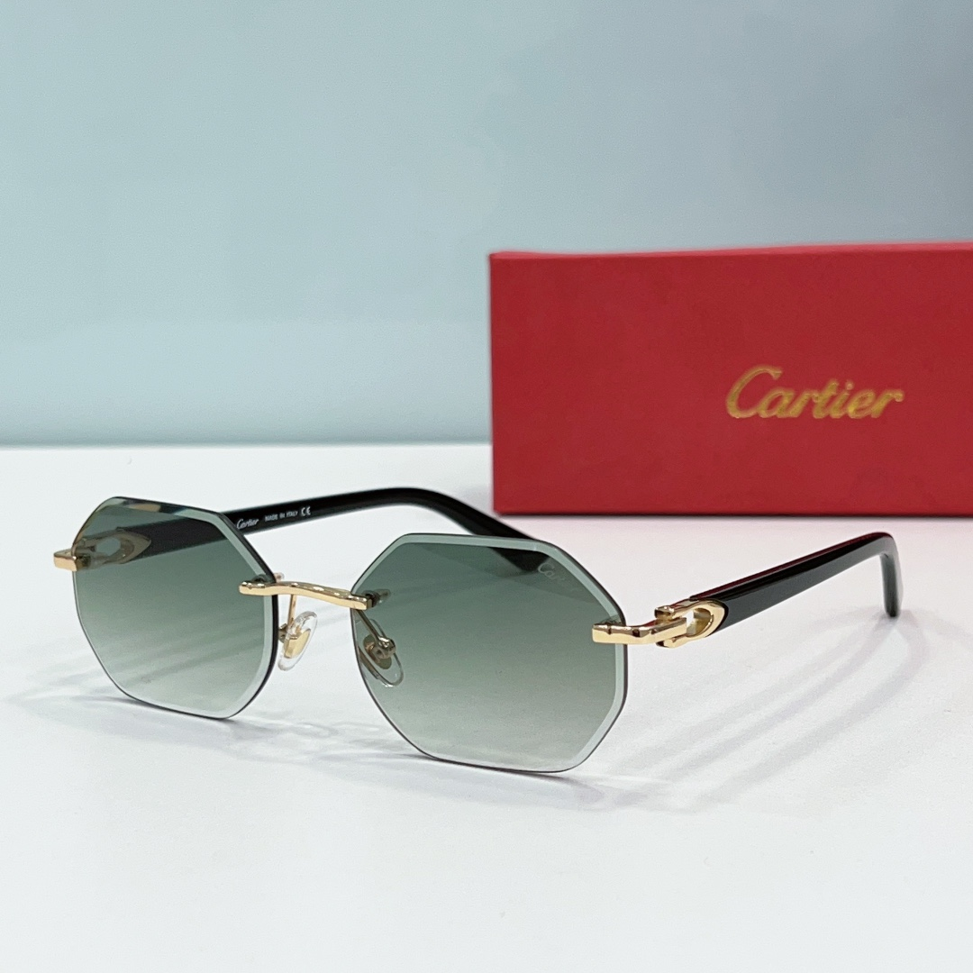 Cartier  Metal Leg Rimless sunglasses Top quality （Replica）