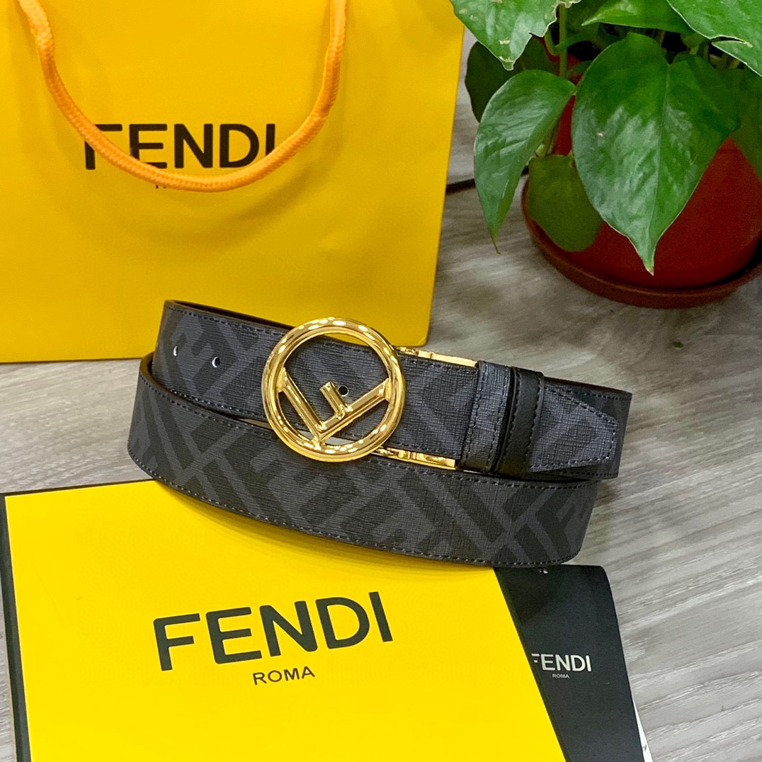 Fendi Leather Belts 1:1 Mirror Version