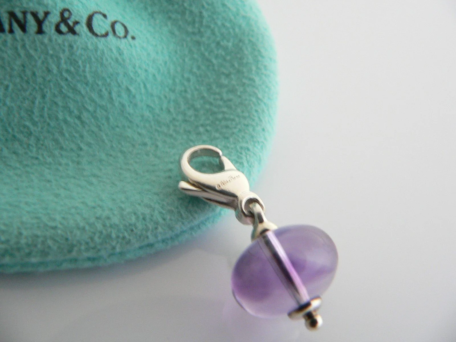 Tiffany & Co Amethyst Pendant Birth Month Charm 4 Necklace Bracelet Feb Gift Art