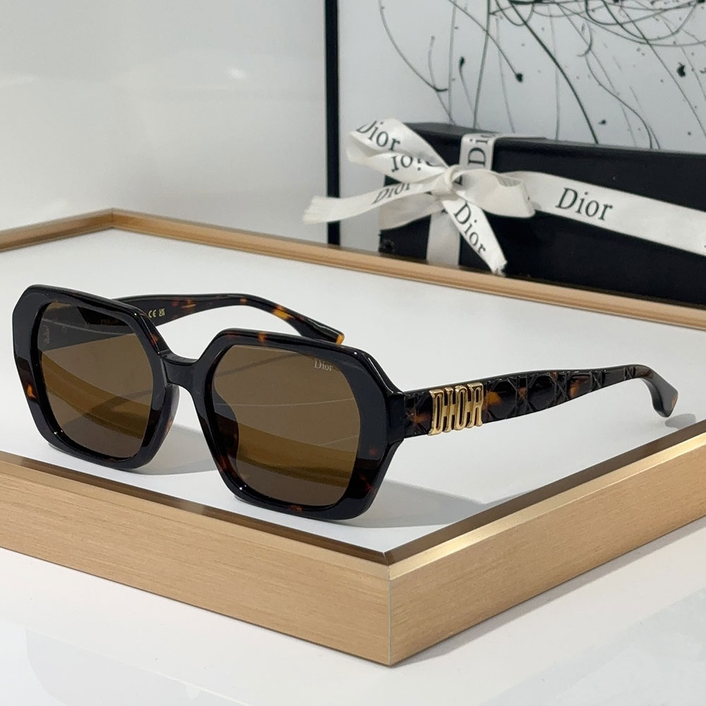 Dior Mirror Leg Logo Acetate Fibre sunglasses   Top quality (Replica）