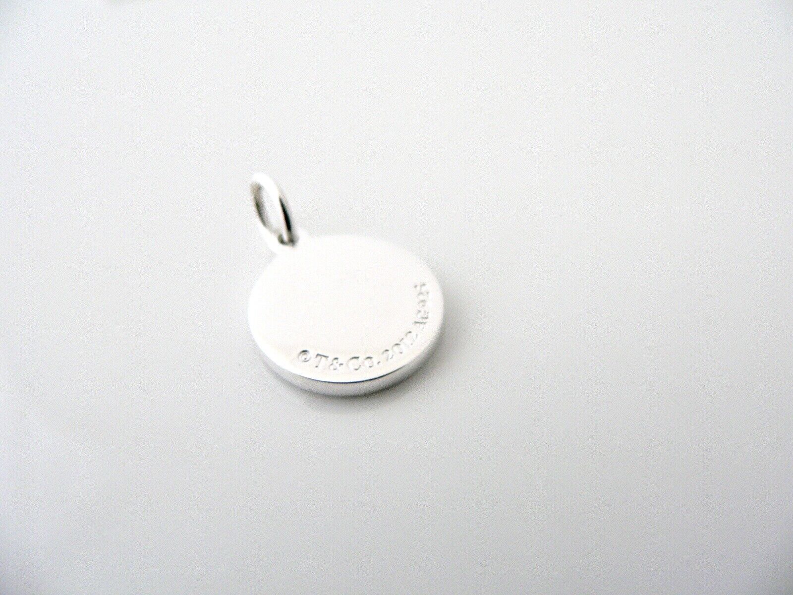 Tiffany & Co Silver Charm Gift Box Circle Round Pendant Lexicon Love T and Co