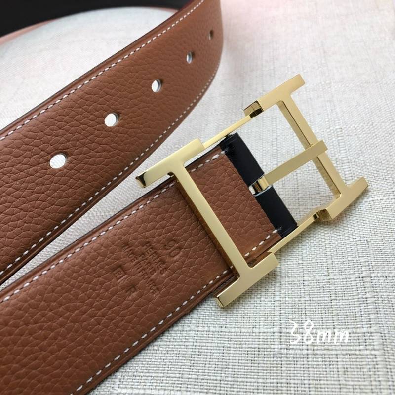 Hermes H Belt Buckle & Reversible Brown For Women, Women Belt 380MM