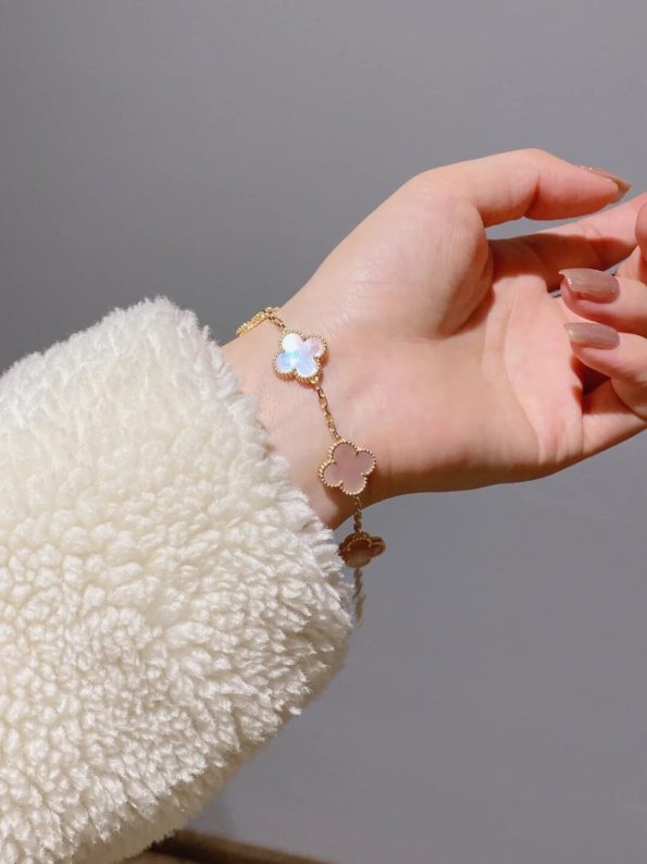 Van Cleef Bracelet Dupe, Pink Clover Bracelet