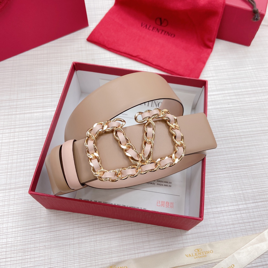 Valentino Leather Belts 1:1 Mirror Version