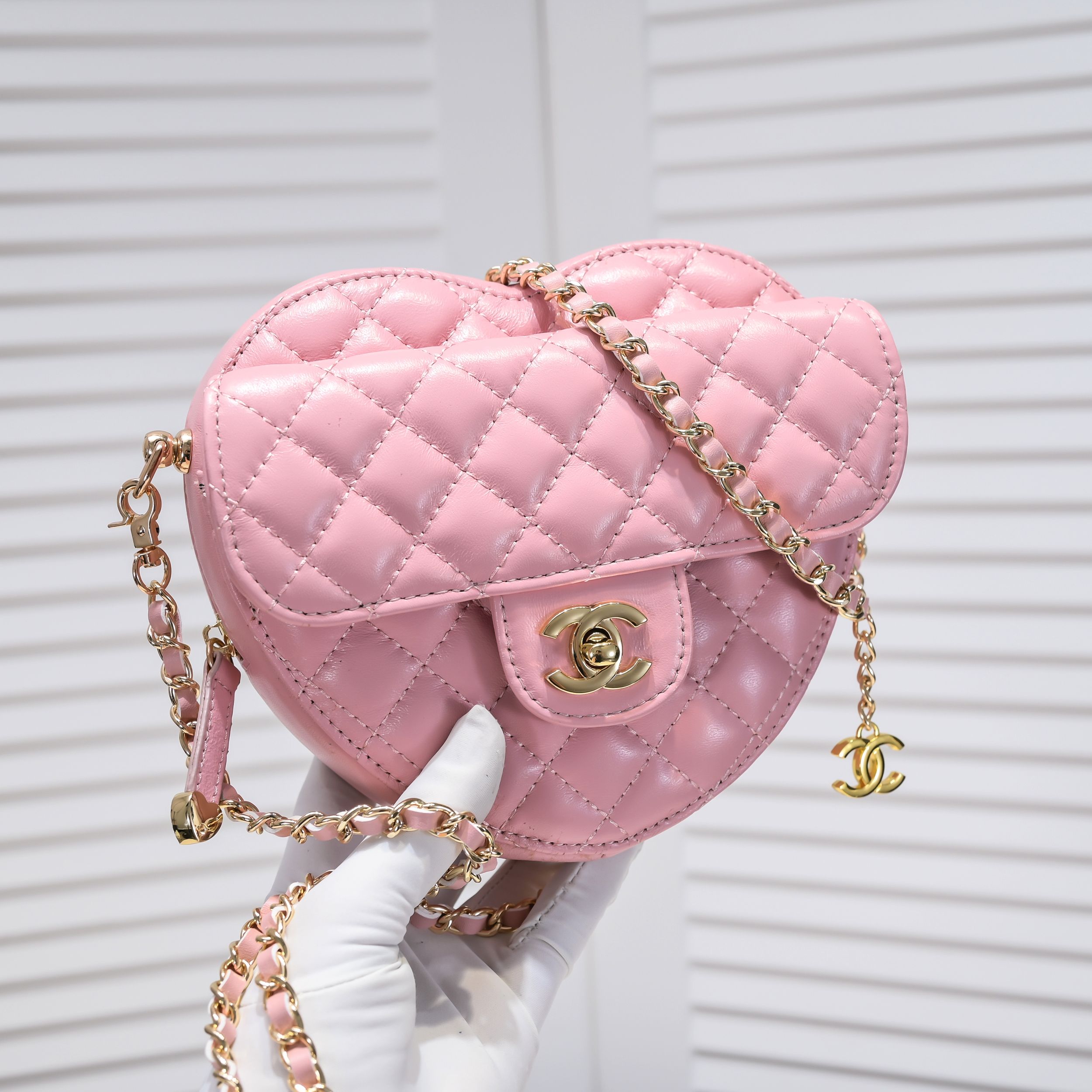 Chanel Peach Pericardium Bag Shoulder Bag Handbag