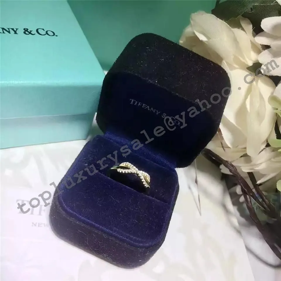 Tiffany Infinity Ring Rose Gold Modern Design Jewelry High Quality America GRP08689/GRP08690/GRP08688