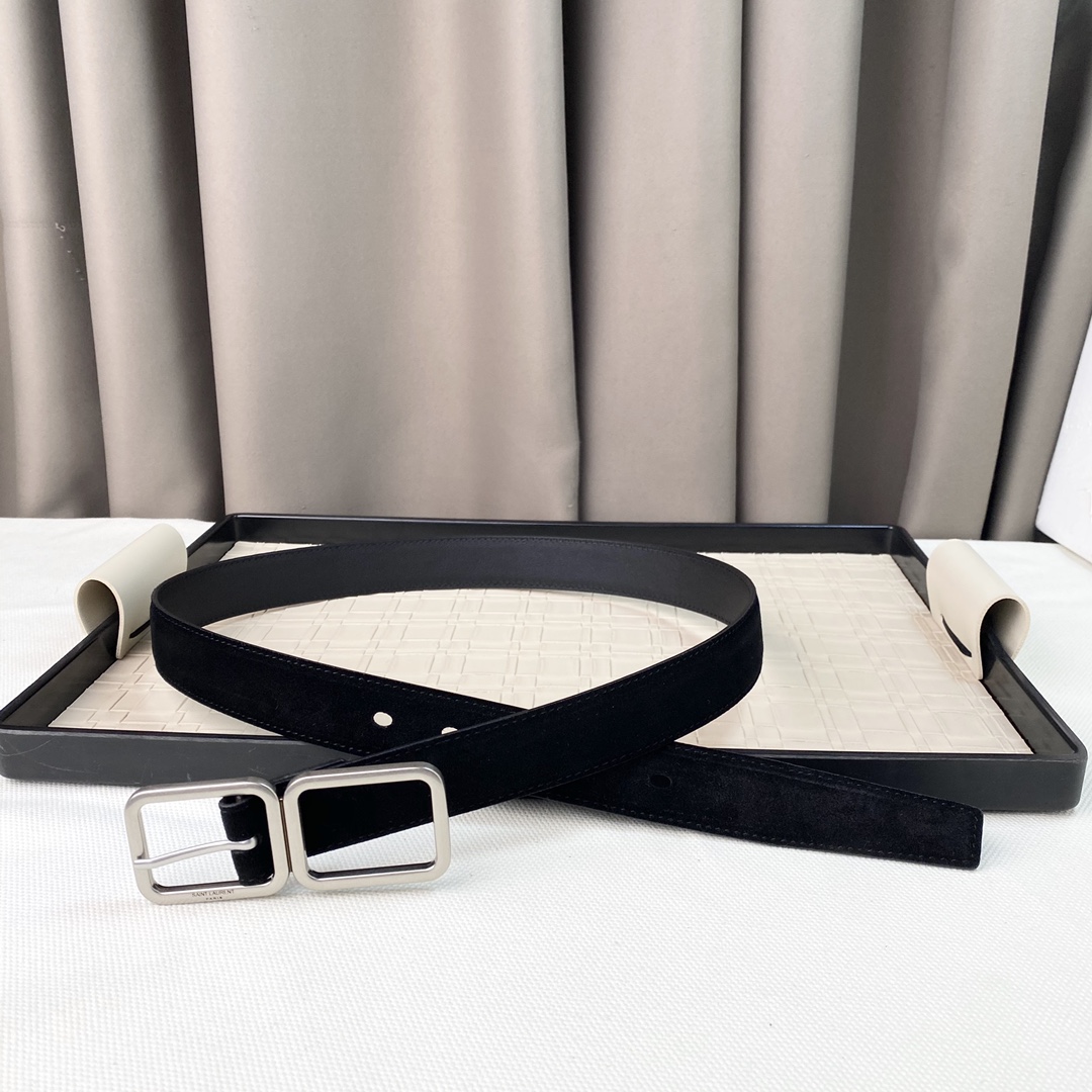 YSL Saint Laurent Leather Belts 1:1 Mirror Version