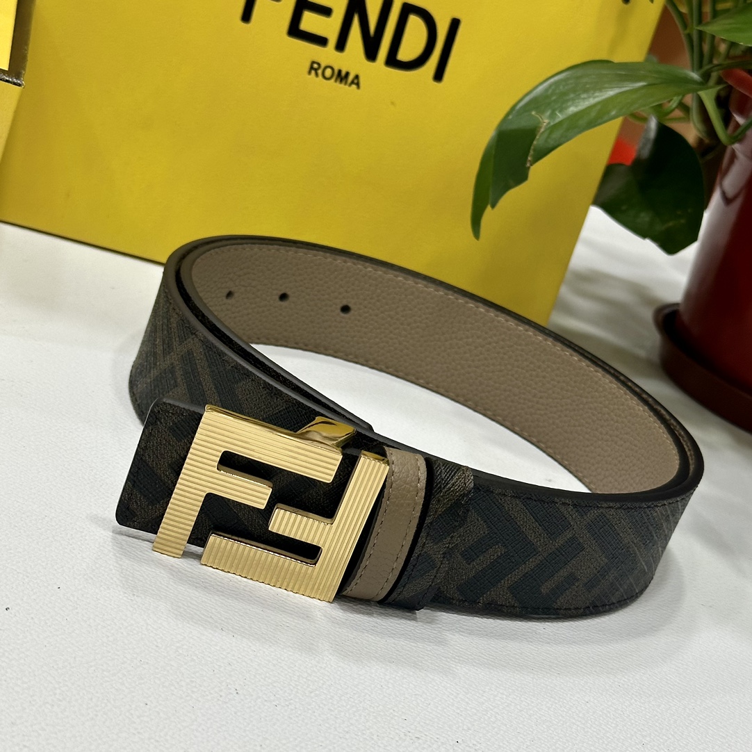 Fendi Leather Belts 1:1 Mirror Version