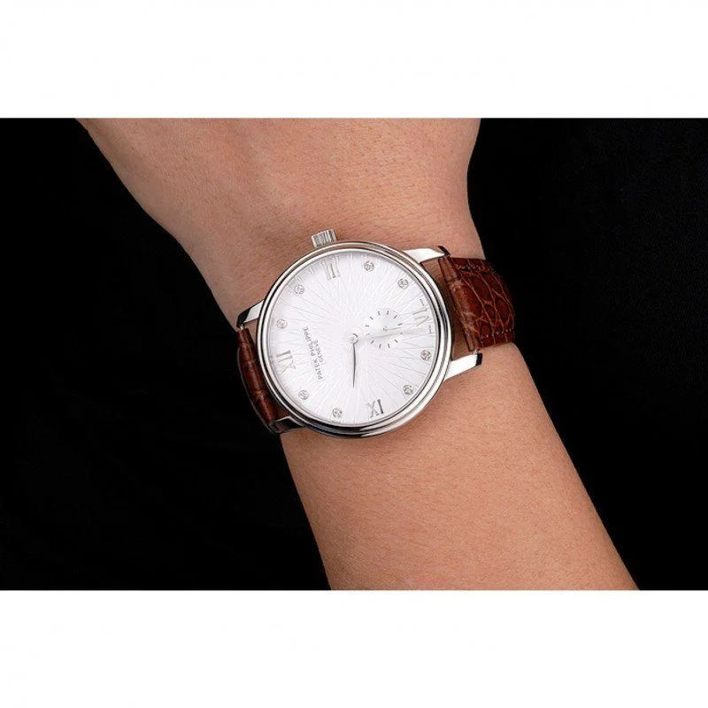 Calatrava Date Dial White 41 mm, Stainless Steel