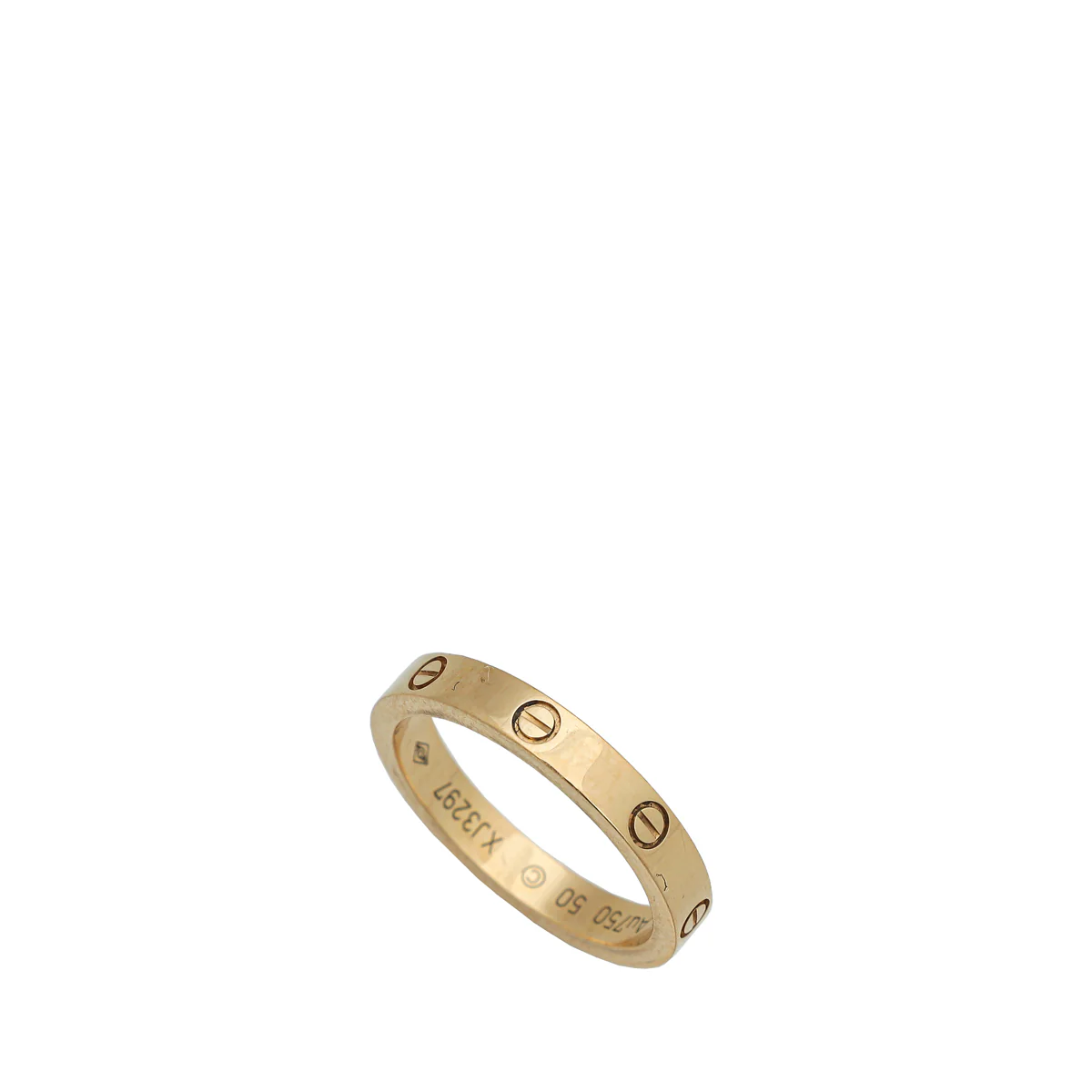 Cartier 18K Pink Gold Ceramic Love 3 Hoops Ring 50