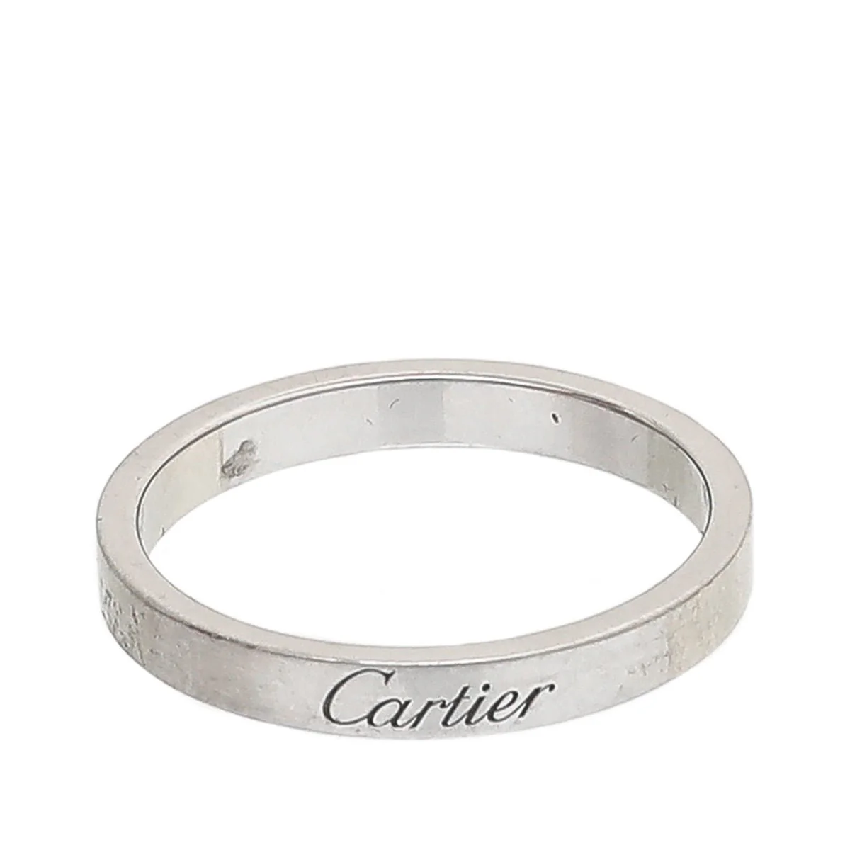 Cartier Platinum C De Cartier Wedding Band Ring 60