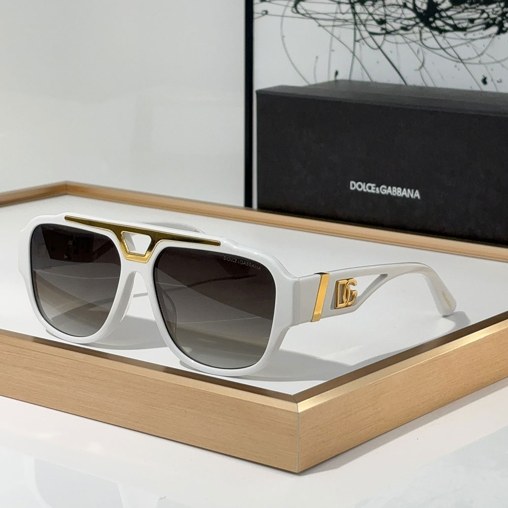 DOLCE & GABBAN DG Mirror Leg Hollowed Out Logo Sunglasses Top quality （Replica）