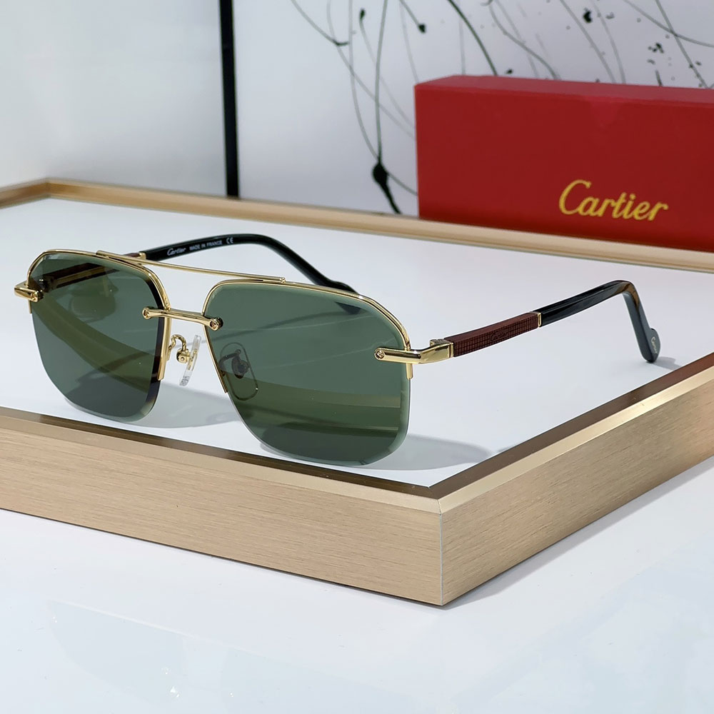 Cartier Metal Color Matching Mirror Legs Sunglasses Top quality （Replica）