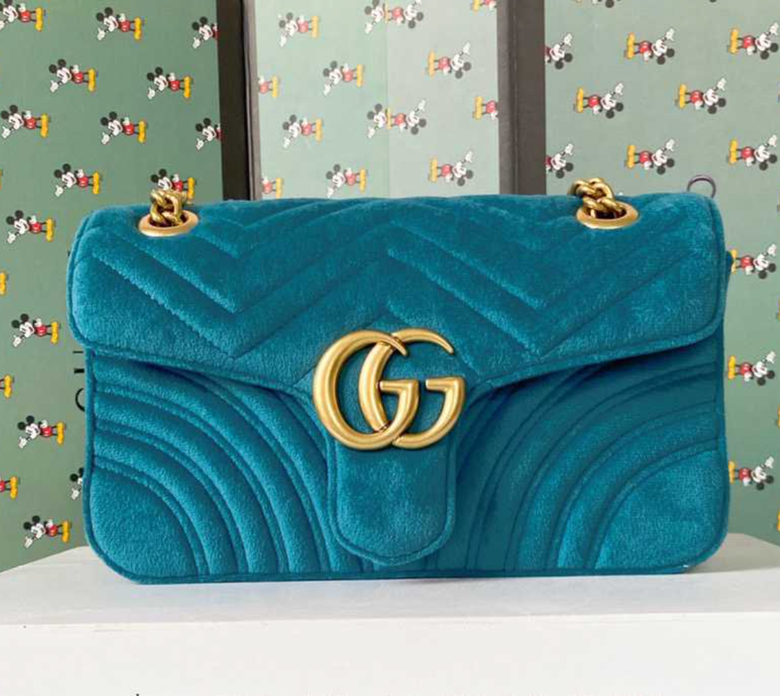 Gucci GG Marmont Velvet Small Shoulder Bag Handbag(Replica)