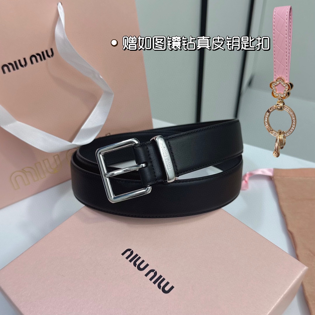 MiuMiu Leather Belts 1:1 Mirror Version