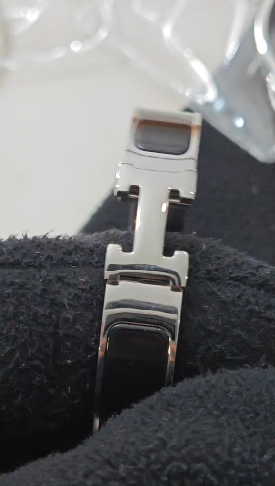 Hermes Fake Bracelet, Clic H bracelet Dupe, Black Enamel, Three Color