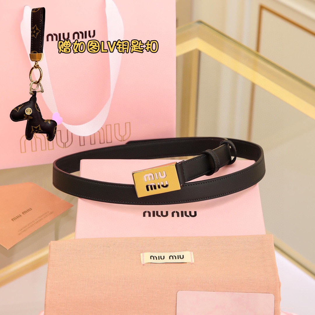 MiuMiu Leather Belts 1:1 Mirror Version