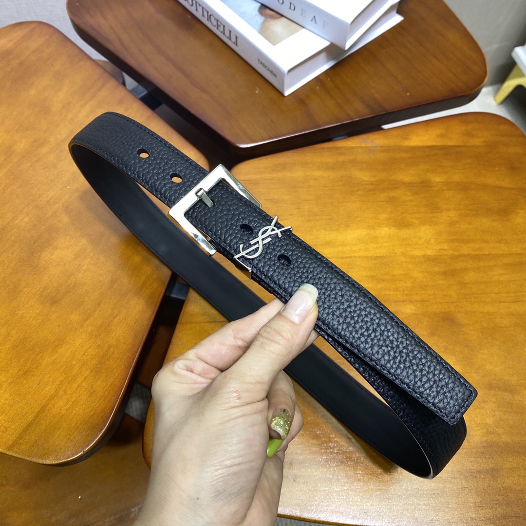 YSL Saint Laurent Leather Belts 1:1 Mirror Version